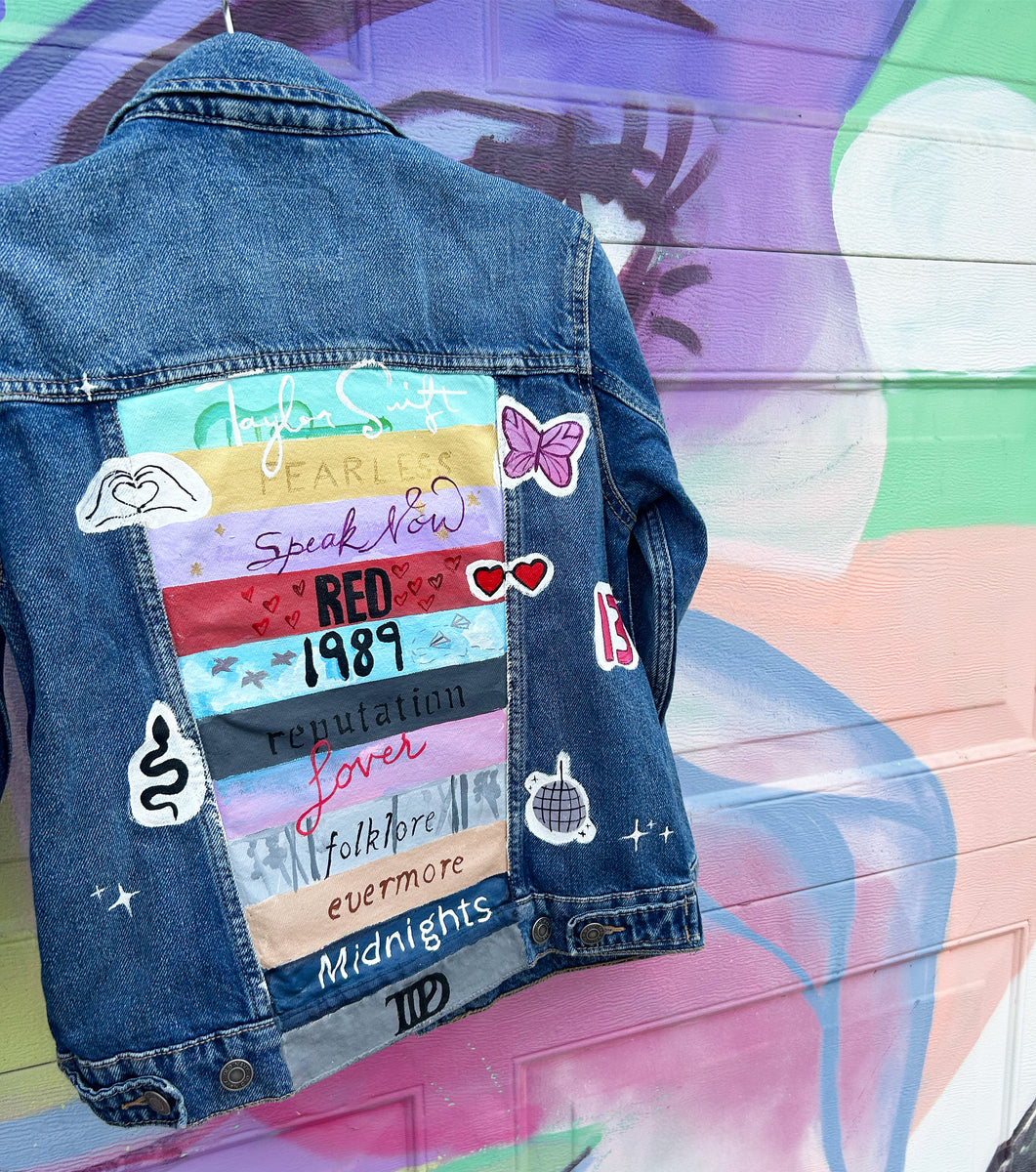 Painted jean jacket best sale