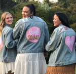 Load image into Gallery viewer, Custom Bridal Hand Painted Denim Jacket