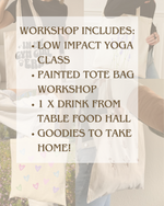 Load image into Gallery viewer, May 28 Tote Bag Painting, Breathwork &amp; Yoga with ActiveGirlsTO &amp; Riley Jean
