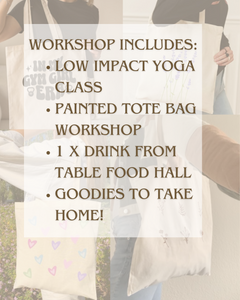 May 28 Tote Bag Painting, Breathwork & Yoga with ActiveGirlsTO & Riley Jean