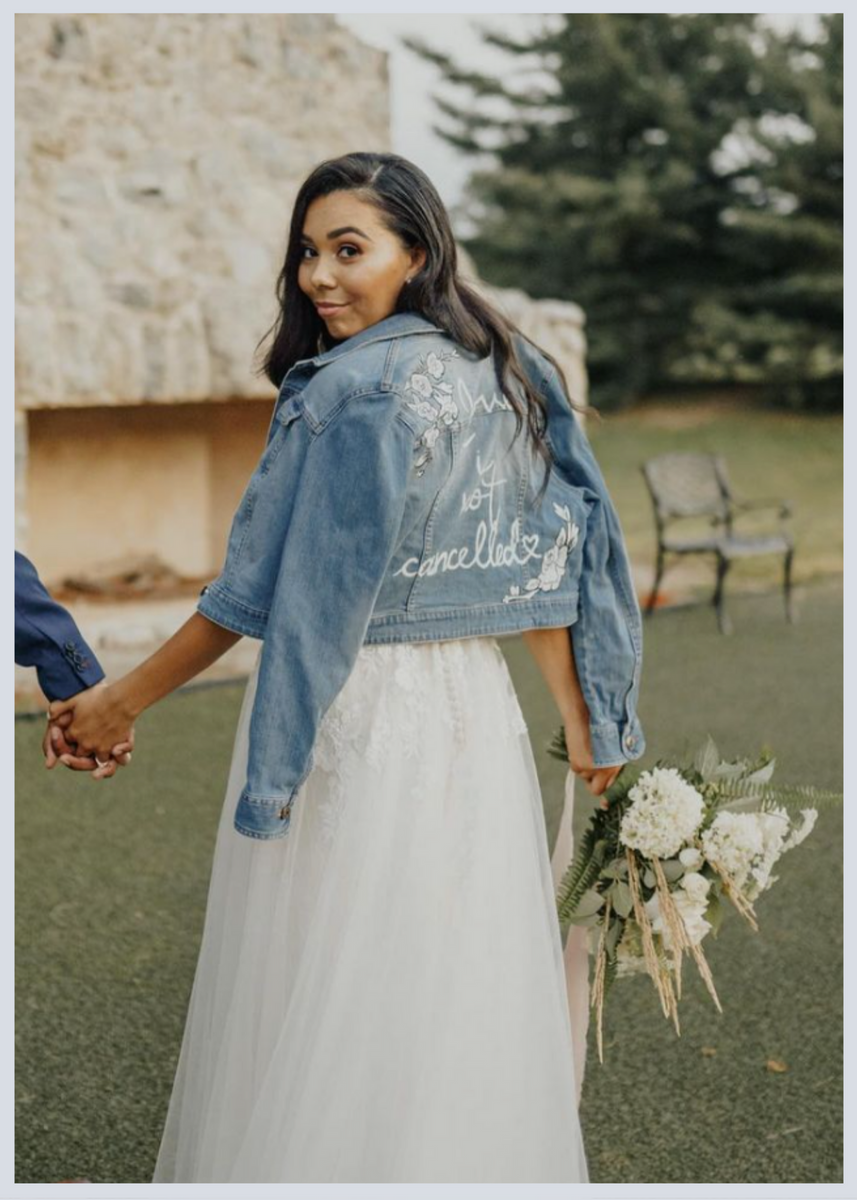 59 Customized Denim Bridal Jackets To Rock - Weddingomania