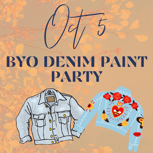 Oct 5 Bring Your Own Denim Paint Party @ Stackt Market