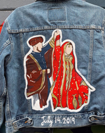 Load image into Gallery viewer, Custom Bridal Hand Painted Denim Jacket
