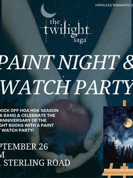 “TWILIGHT WATCH & PAINT PARTY” SEPT 26 @ OG STUDIOS