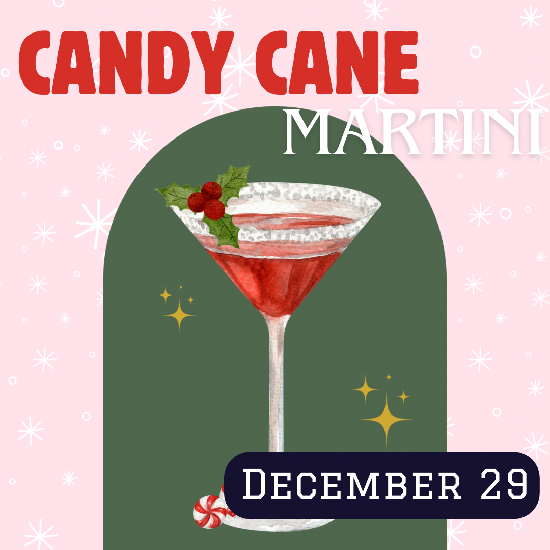 “CANDY CANE MARTINI” Cocktail Paint Night Dec 29