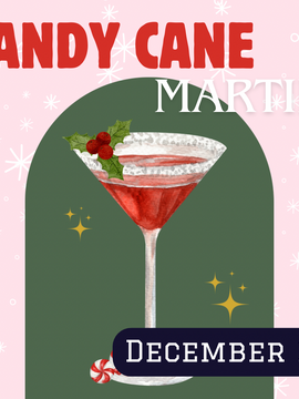 “CANDY CANE MARTINI” Cocktail Paint Night Dec 29