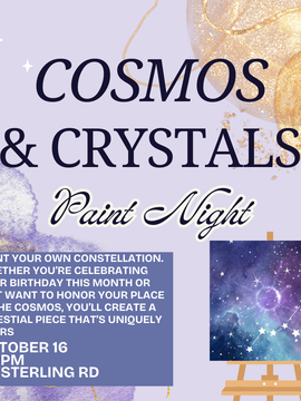 “COSMOS & CRYSTALS” OCT 16 @ OG STUDIOS