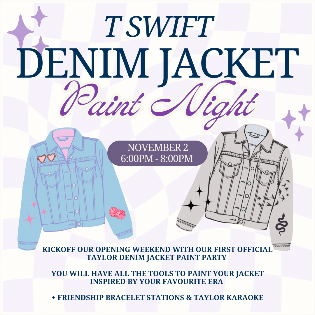 November 2 Taylor Swift BYO DENIM JACKET PAINT PARTY  @ OG Studios - Stackt Market