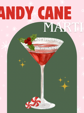 “CANDY CANE MARTINI” Cocktail Paint Night Dec 29