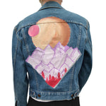 Load image into Gallery viewer, Mountain &amp; Moonlight Hand Painted Denim Jacket
