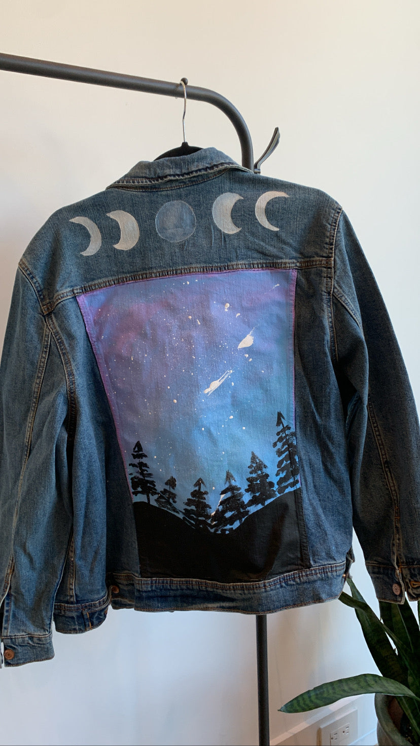 eclipse forest Hand Painted Jacket