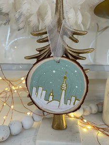 Toronto Skyline Hand Painted Holiday Ornaments